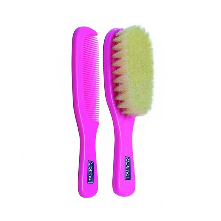 Extra Soft Natural Bristles Brush & Comb Set OPB-1082 - Yassine Stores