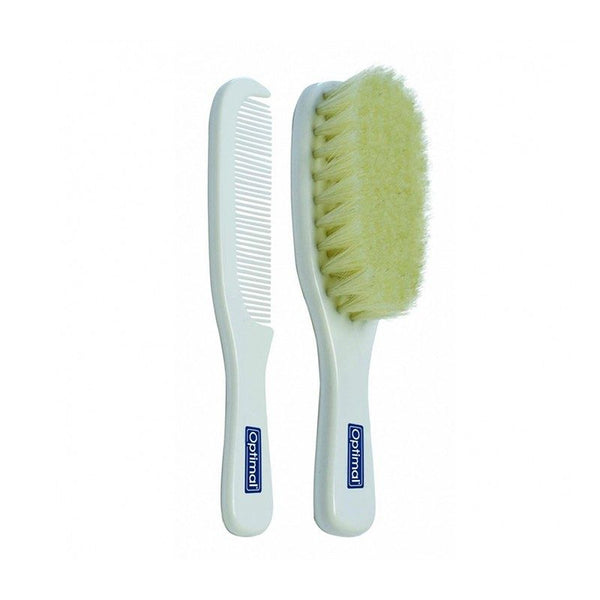 Extra Soft Natural Bristles Brush & Comb Set OPB-1082 - Yassine Stores