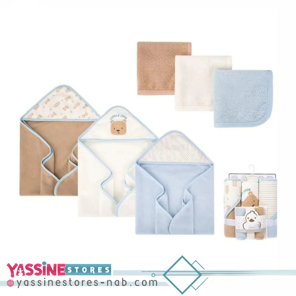 6 Piece Newborn Bath Towel Gift Set