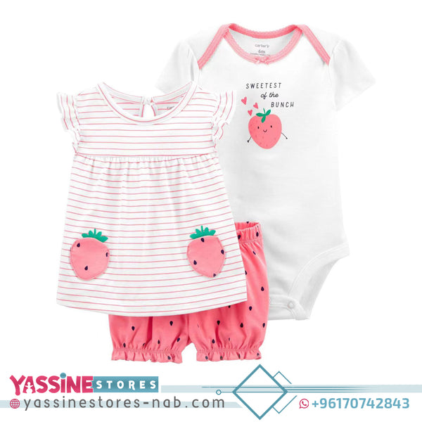 Baby 3-Piece Little Short Set - Yassine Stores