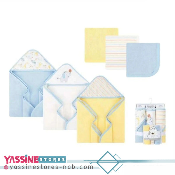 6 Piece Newborn Bath Towel Gift Set