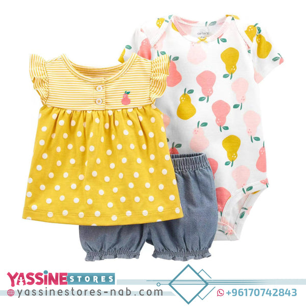 Baby 3-Piece Little Short Set - Yassine Stores