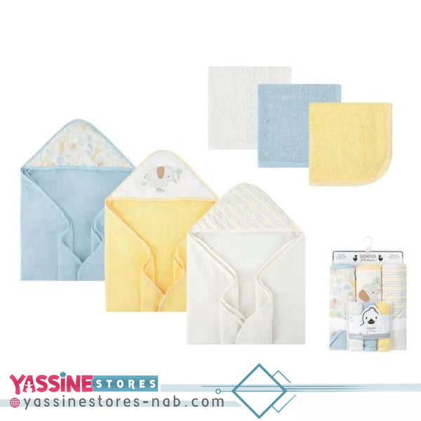 6 Piece Newborn Bath Towel Gift Set