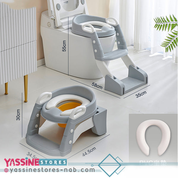 2-In-1 Convertible Western Toilet Potty Seat - GRAY