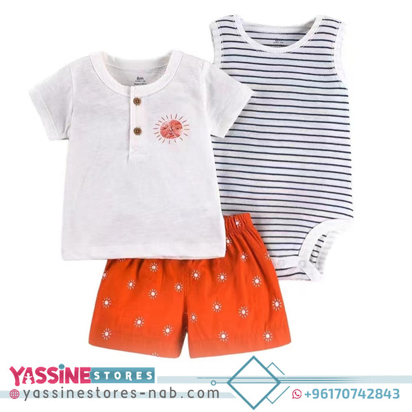 Baby 3-Piece Little Short Set - Yassine Stores