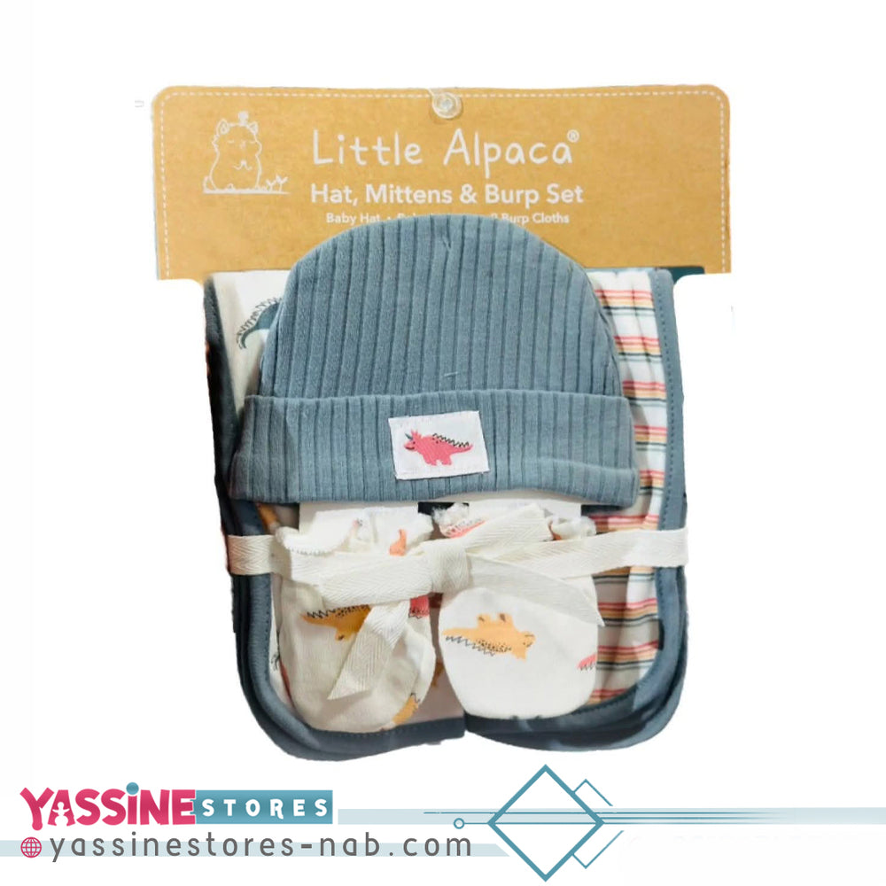 Baby Hat, Mittens & Burp Cloth Set