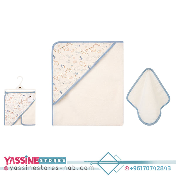 Bebe favour hooded towel & washcloth - Yassine Stores