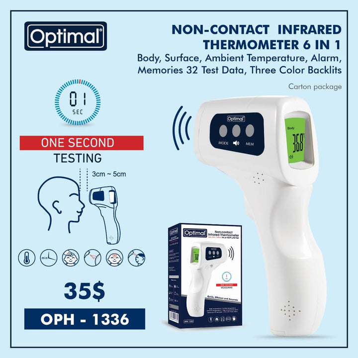 Non-Contact Infrared Thermometer 6 In 1 - Yassine Stores