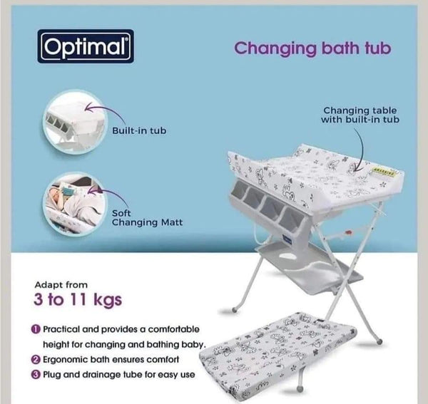 Bathtub with Changing Table - Optimal - Yassine Stores