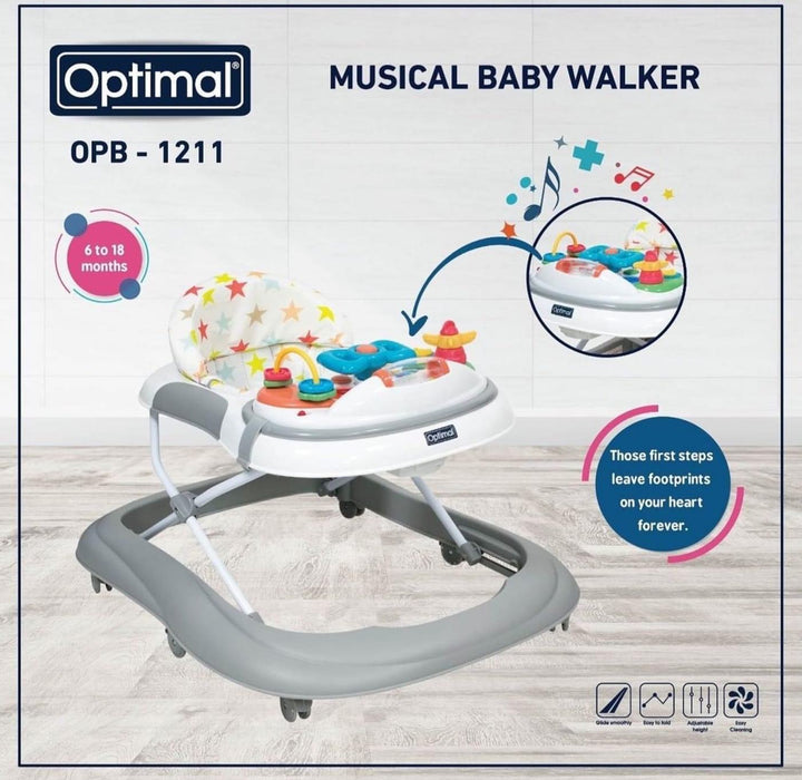 Musical Baby walker(Gray) - Yassine Stores