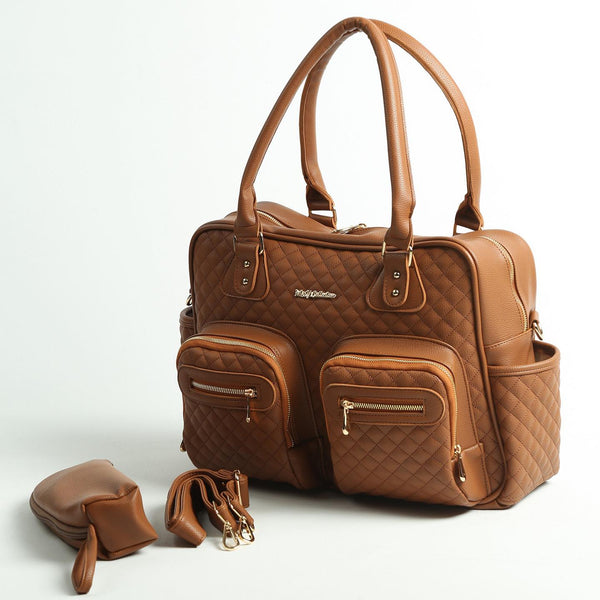 Leather mommy bag - Yassine Stores