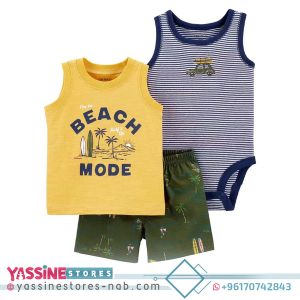 Baby 3-Piece Little Short Set - Yassine Stores