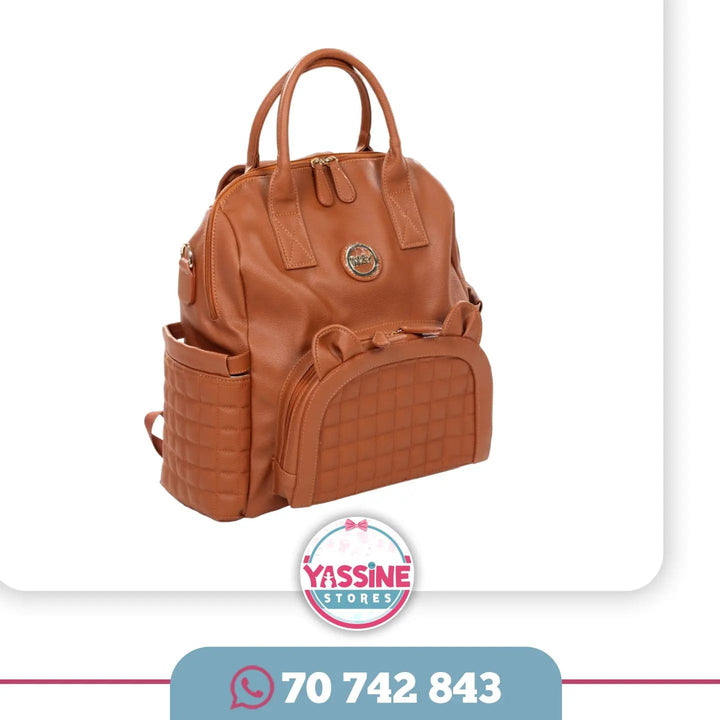 Leather mommy bag - Yassine Stores