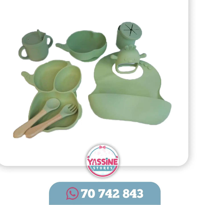 Baby Silicone Tableware Set - Yassine Stores