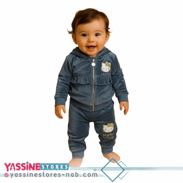 Velvet winter pijamas - blue