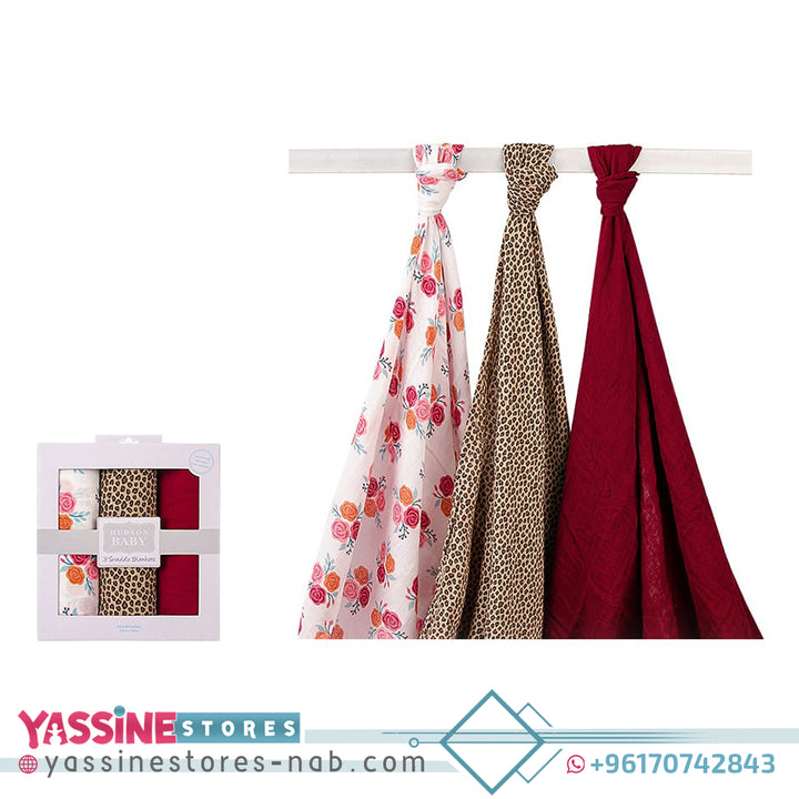 Bamboo cotton muslin swaddle blankets - Yassine Stores