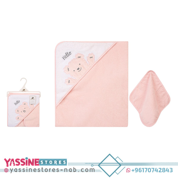 Bebe favour hooded towel & washcloth - Yassine Stores