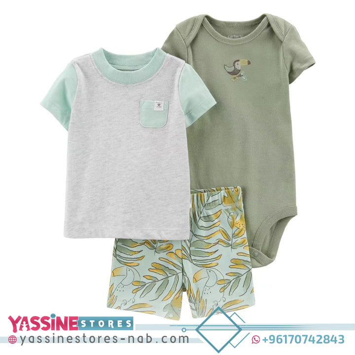 Baby 3-Piece Little Short Set - Yassine Stores