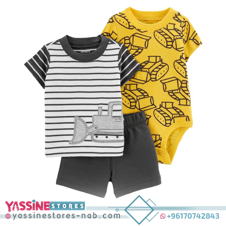 Baby 3-Piece Little Short Set - Yassine Stores