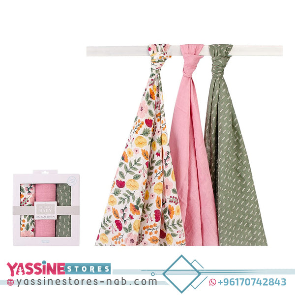 Bamboo cotton muslin swaddle blankets - Yassine Stores