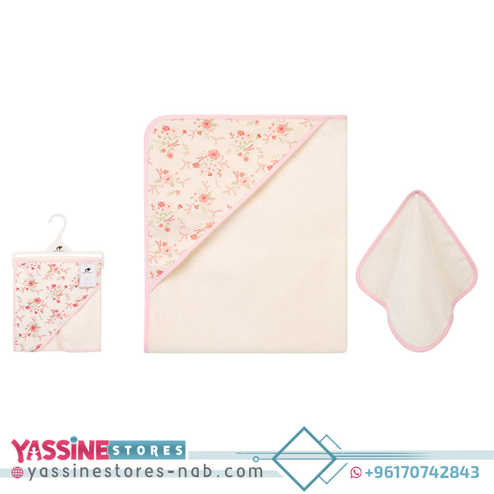 Bebe favour hooded towel & washcloth - Yassine Stores