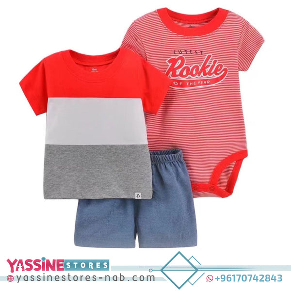 Baby 3-Piece Little Short Set - Yassine Stores