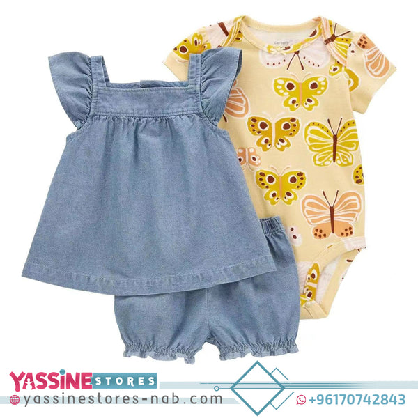 Baby 3-Piece Little Short Set - Yassine Stores